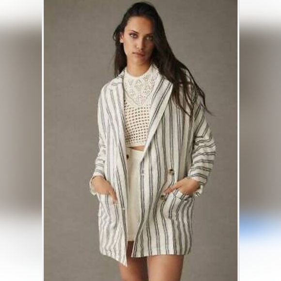 Pilcro Jackets & Blazers - Pilcro oversized linen dolman sleeve blazer xs